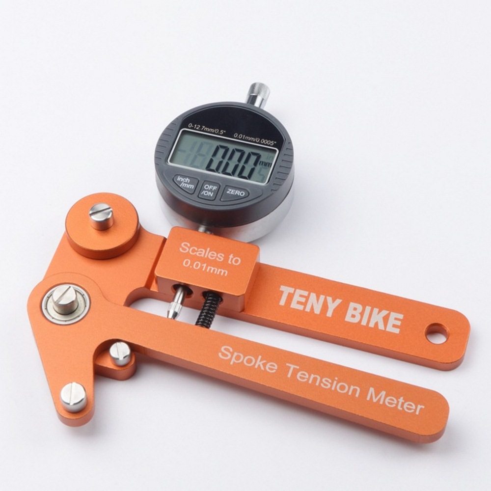 자전거 디지털 장력 측정기, MTB 자전거 전자 기계식 휠 스포크 체커 스케일 0.01mm 고정밀 표시기 테스터